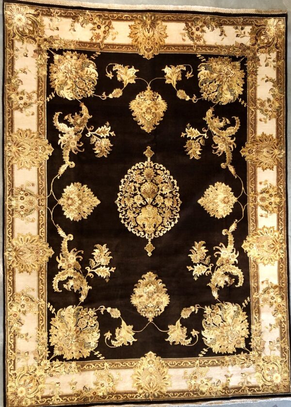 124 OMG 9x12 Modern Classic Rug with Real Silk