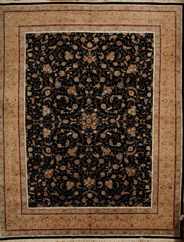 12x15 Wool & Silk Persian Tabriz Design
