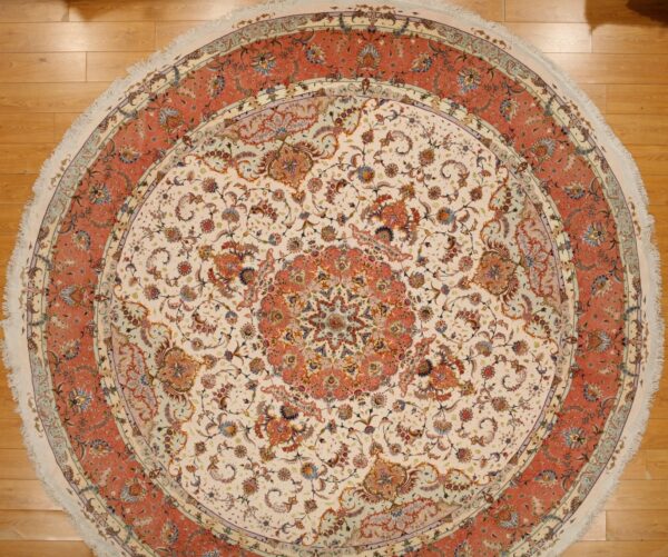 20057 13 foot Round Persina Fine Tabriz Rug