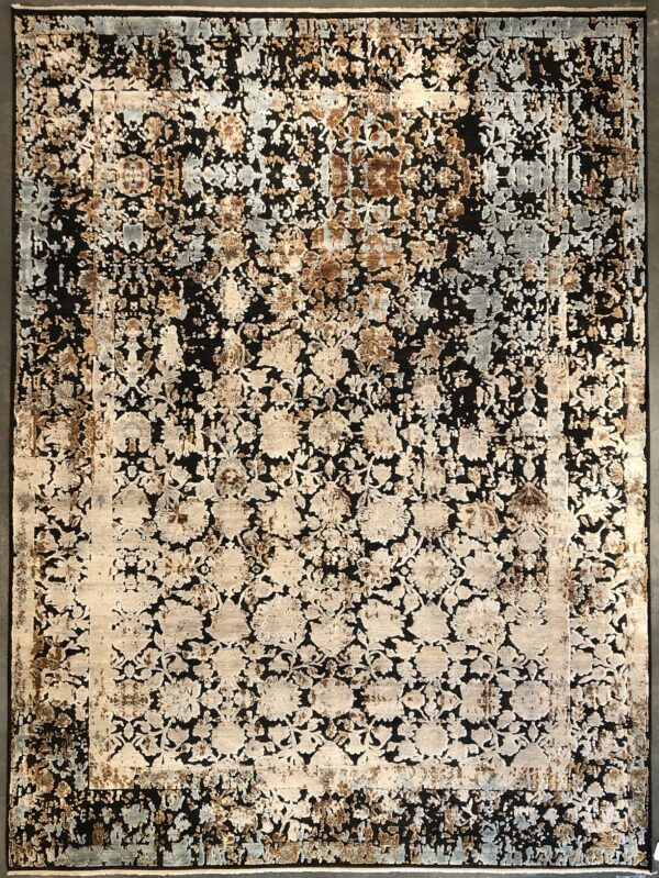 29562 Modern Classic Rug with Real Silk